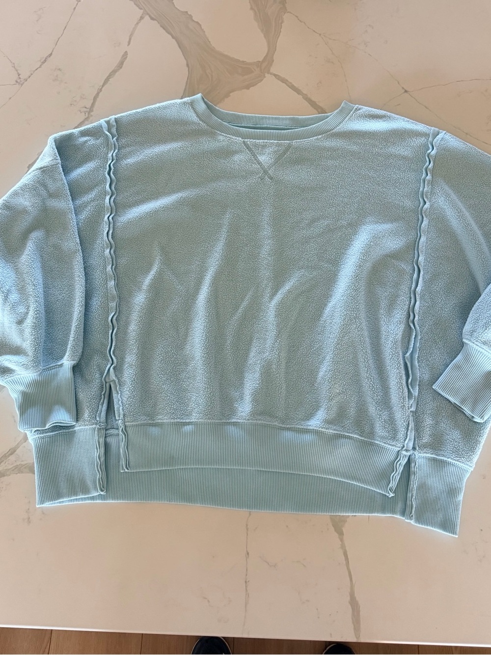 American Eagle Outfitters Pastel Blue Crewneck Pullover